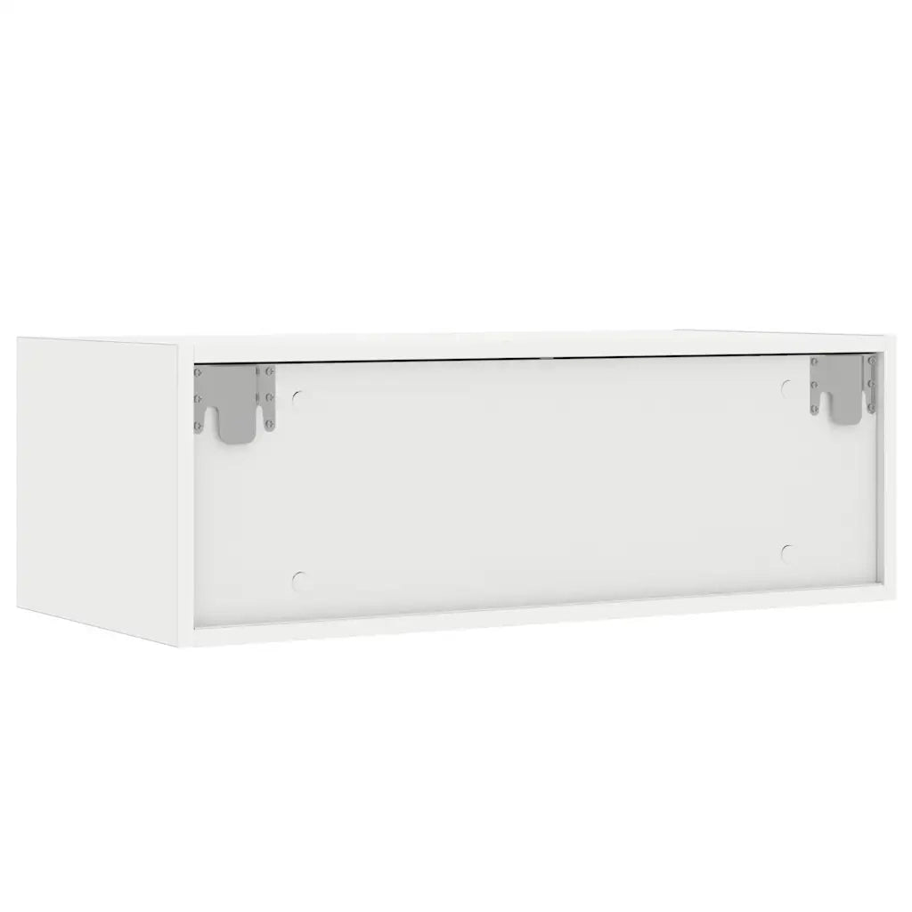 vidaXL Mobile Porta TV con Luci LED 75x35,5x25 cm Bianco