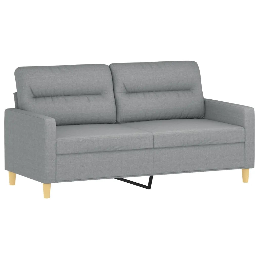 Set Divani 3 pz con Cuscini Grigio Chiaro in Tessuto 3201592