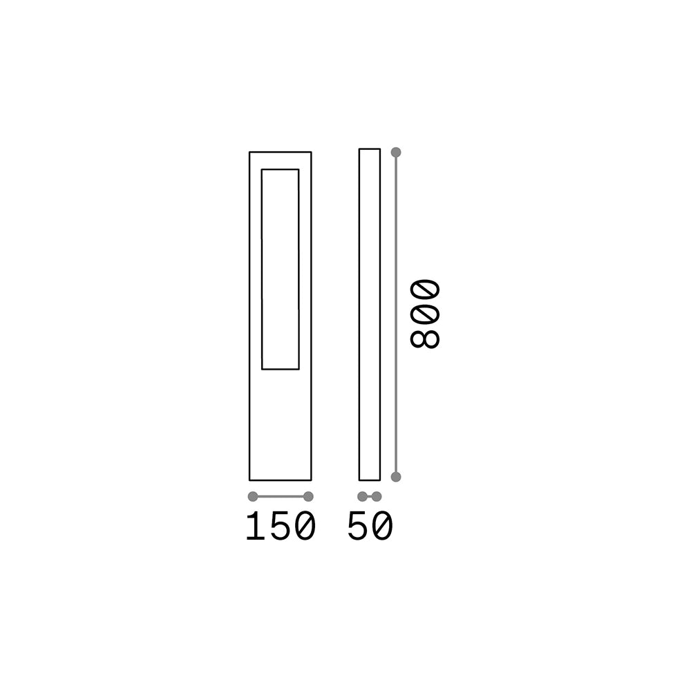 Piantana Moderna Vega Alluminio Nero 1 Luce G9 3W 3000K Luce Calda