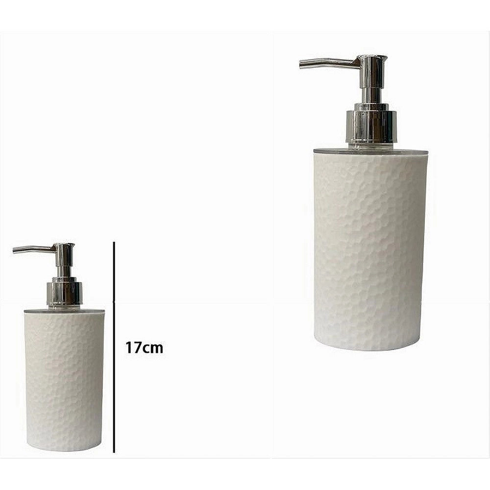 Trade Shop - Dispenser Sapone Liquido Lavandino Bianco Lavorato Arredo Accessorio Bagno 79173 -