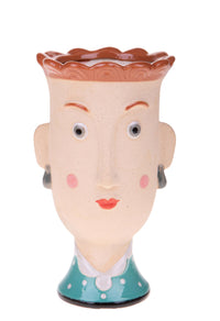 Set 2 Vasi Testa Donna Ø 12x H 22 cm