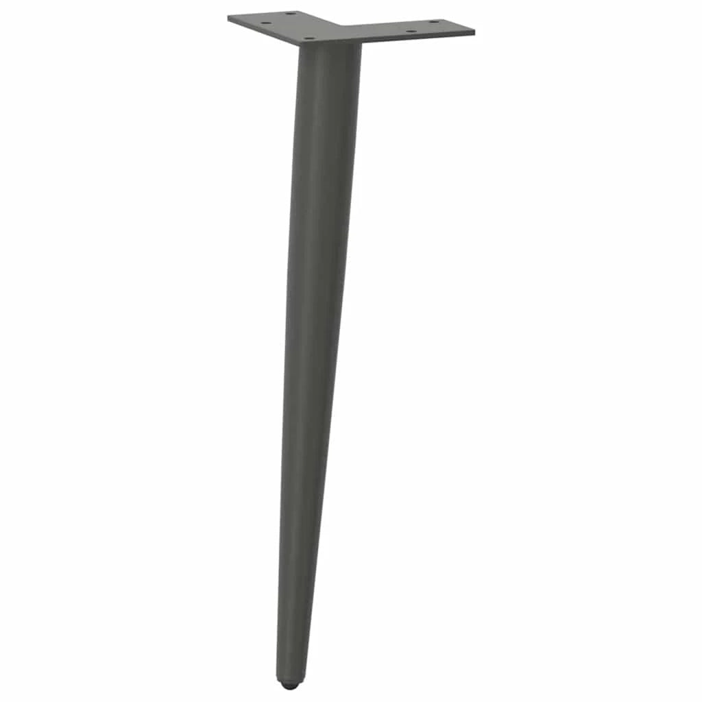 Set di 4 gambe per tavolino da caffè coniche regolabili dal design moderno ed elegante 30-31 cm in acciaio antracite 02_0056807