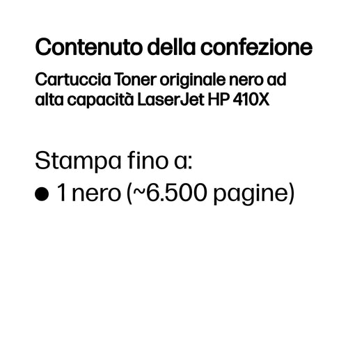HP Cartuccia Toner originale nero ad alta capacità LaserJet 410X