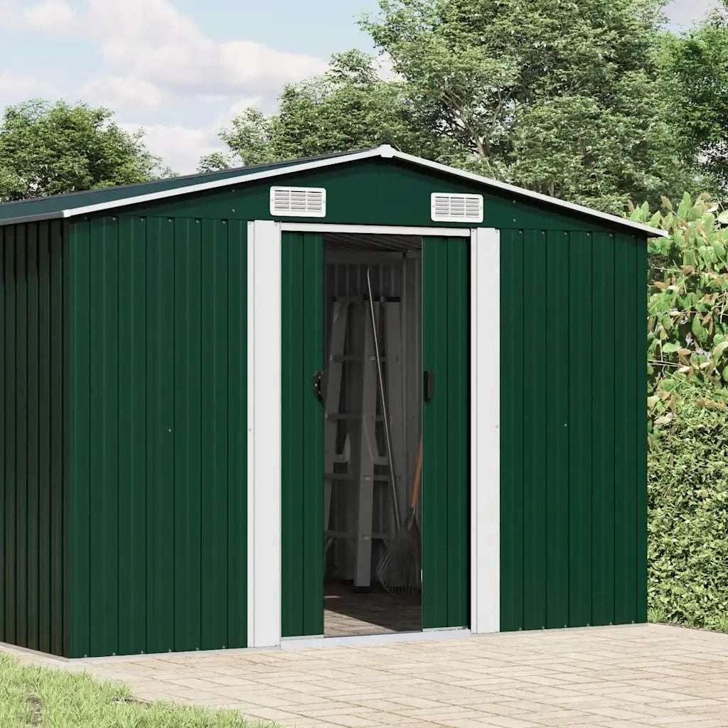 Capanno da Giardino 257x580x181 cm in Metallo Verde cod mxl 65878