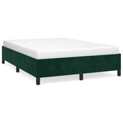 Letto matrimoniale | Letto per adulti | Giroletto senza Materasso Verde Scuro 140x190 cm in Velluto