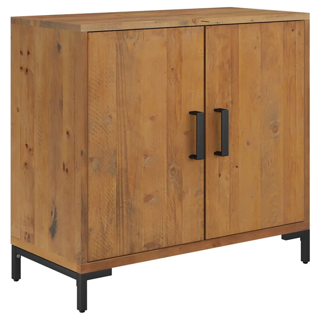 Credenza Marrone 75x35x70 cm Legno Massello di Pino Riciclato cod mxl 5494