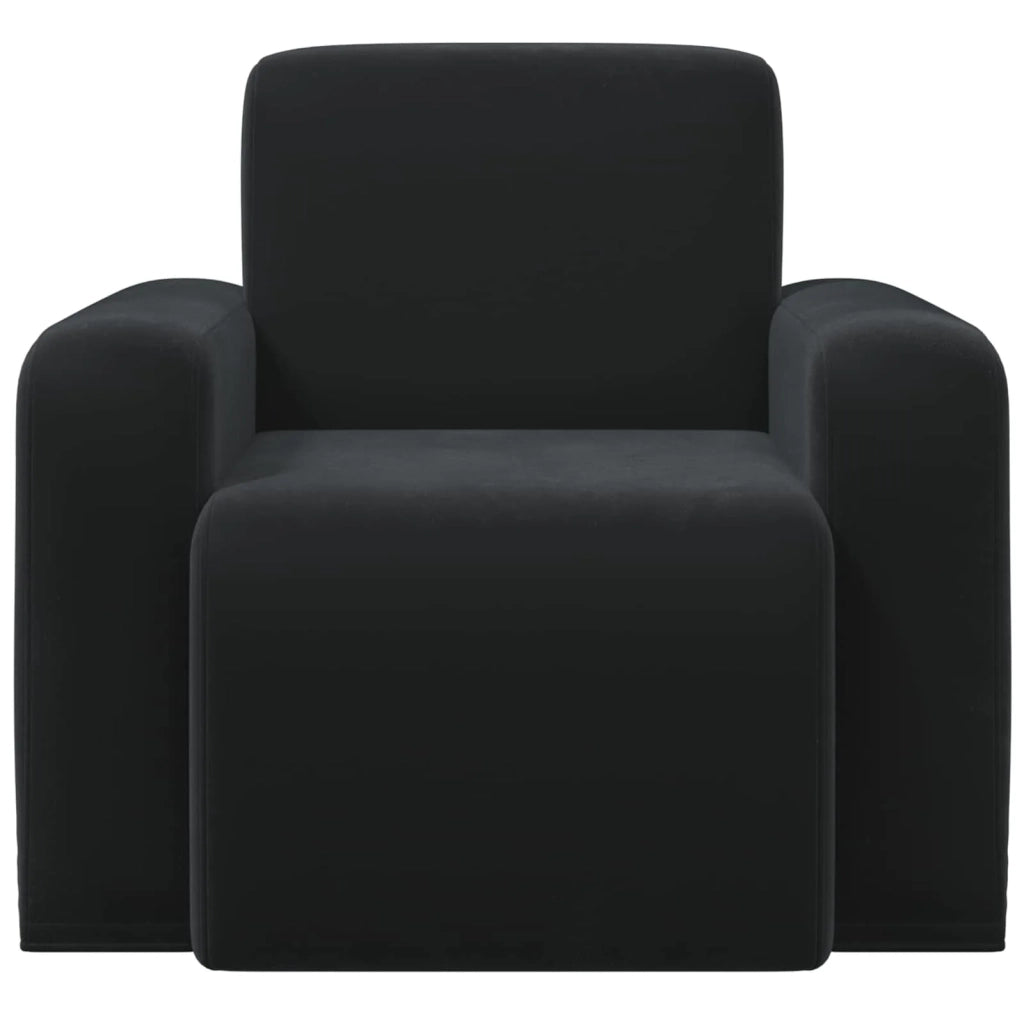 Divano Sedia-Poltrona-Poltroncina Nero Velluto 376339