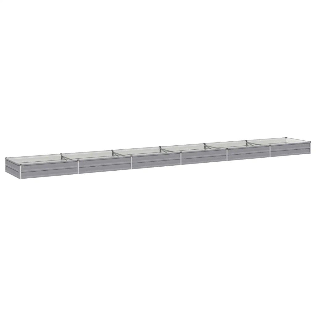 Letto rialzato da giardino Grigio 600 x 80 x 24 cm 8006530