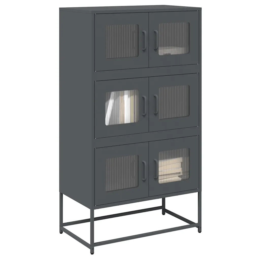 vidaXL Credenza Antracite 68x39x123 cm Acciaio