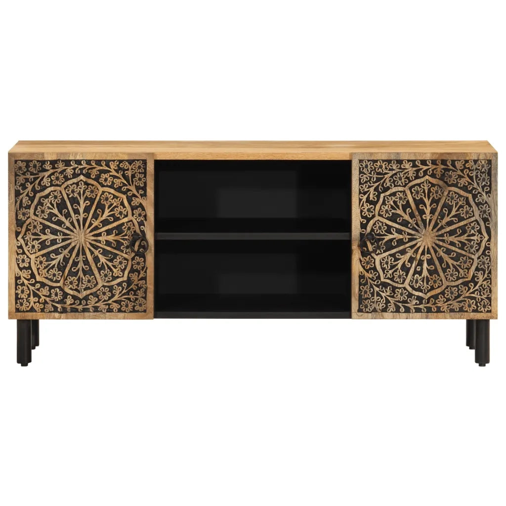 Mobile Porta TV 105x33x46cm in Legno Massello di Mango 358212