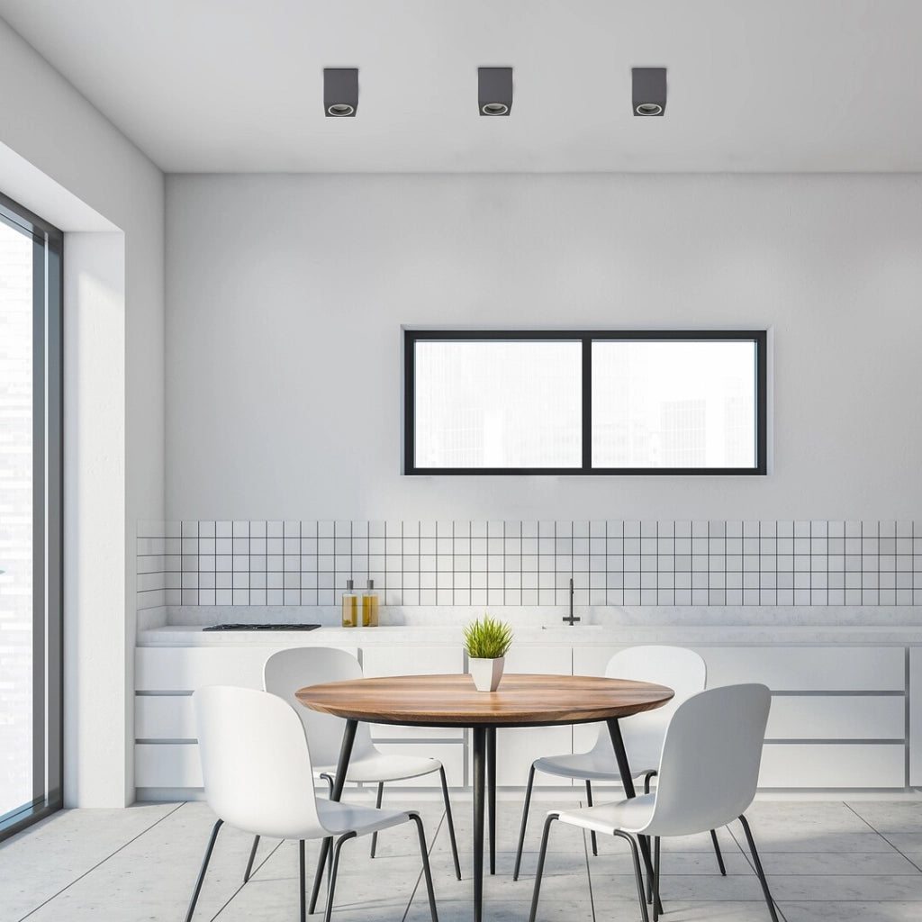 Faretto soffitto moderno grigio quadrato GU10 Kobald Rabalux