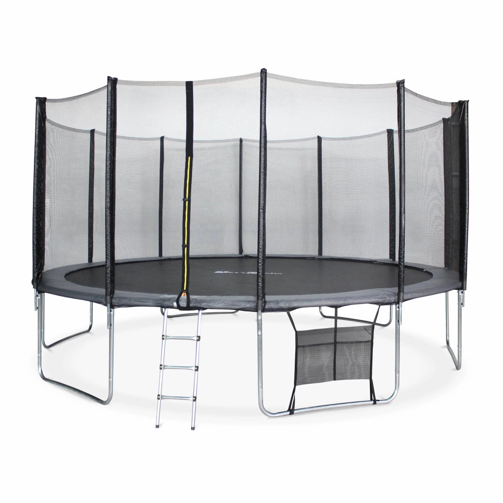 Trampolino 490cm con confezione di accessori, grigio