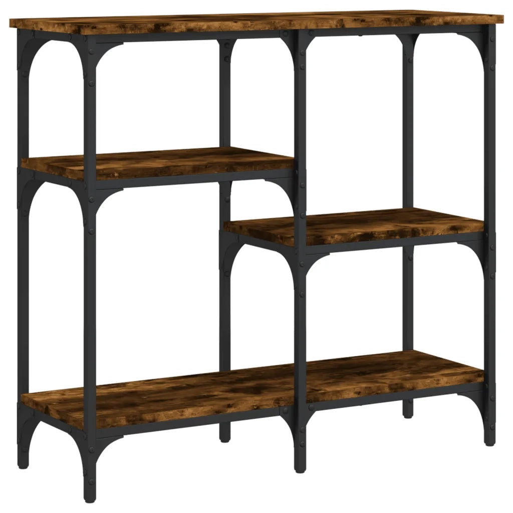 Tavolo Consolle | Tavolo d'Ingresso Rovere Fumo 80x29x75 cm in Legno Multistrato
