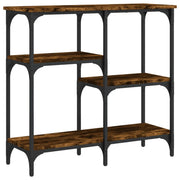Tavolo Consolle | Tavolo d'Ingresso Rovere Fumo 80x29x75 cm in Legno Multistrato