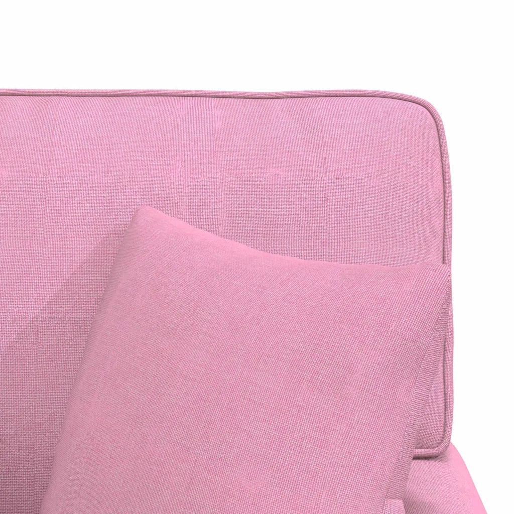 Chaise Longe con Gonna con cuscino 3 pcs Rosa Tessuto 42022947