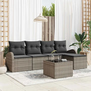 Set di divani con cuscino 6 pcs Grigio polyrattan 3354678