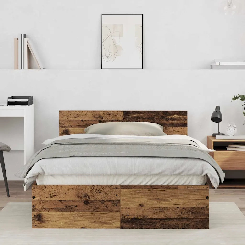 Struttura del letto-Giroletto Legno vecchio 193 x 125 x 70 cm