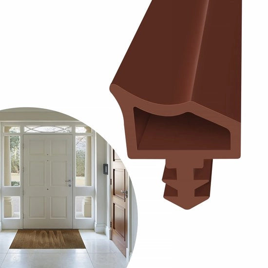 Afdichting per ruota per porte in legno 10m - Striscia di isolamento acustico - Risparmio di carburante - Montaggio facile
