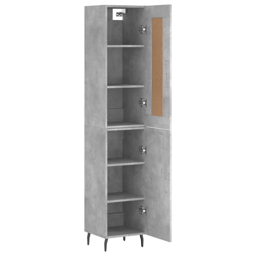 Credenza Grigio Cemento 34,5x34x180 cm in Legno Multistrato 3200149