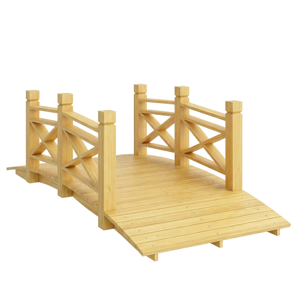 Ponticello da Giardino in Legno ¨C zephmum ¨C Naturale 174x78x57.5 cm