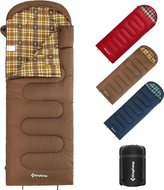 Sacco da Campeggio Esterno Caldo Coperta da Campeggio Portatile Leggero 3-4 Stagioni Sacco da Campeggio 300g/400g Piumino per Adulti