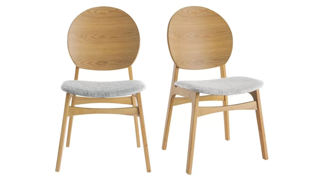 Set tavolo moderno legno e vetro con 6 sedie imbottite - Mobili 2G