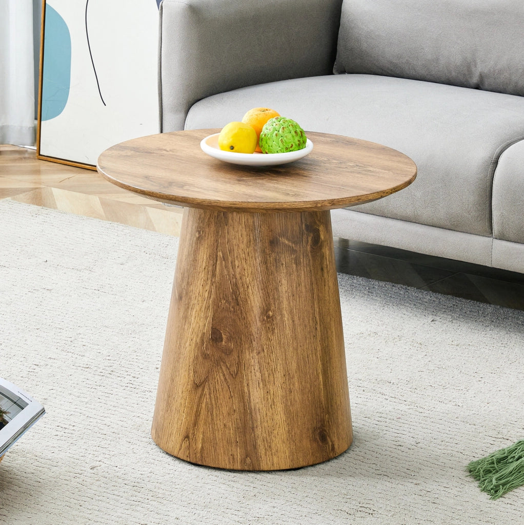 Tavolino rotondo 50x50x48 cm; portata fino a 120 kg; in MDF; naturale