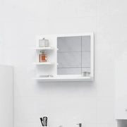 Specchio da Bagno-Specchio per Bagno Bianco 60x10,5x45 cm in Legno Multistrato