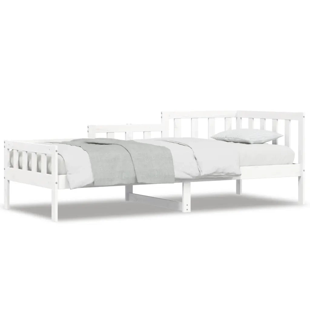 Dormeuse senza Materasso-Divano Letto-Struttura Letto Bianca 80x200 cm Legno Massello Pino 699118