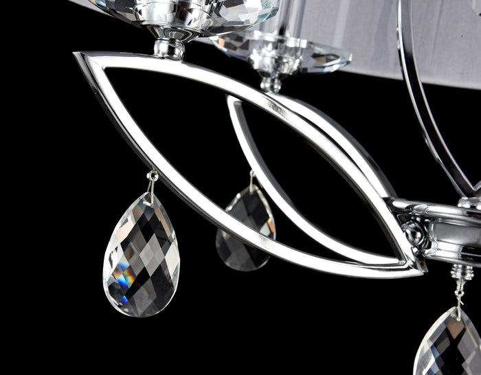 Lampadario Neoclassic in Metallo Miraggio Cromo