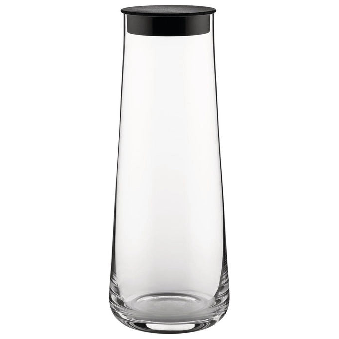 Alessi Eugenia caraffa con tappo in silicone, vetro cristallino, design minimale Naoto Fukasawa, 110 cl