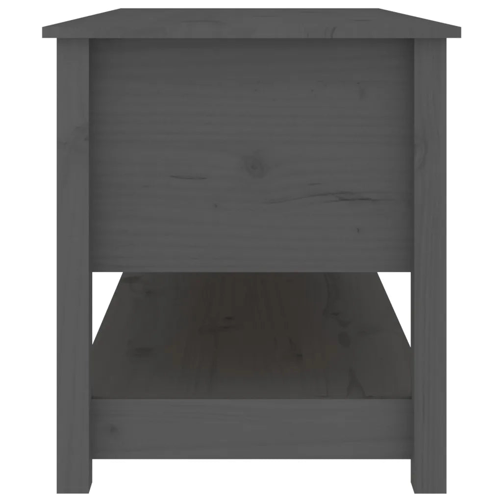 Tavolino da Salotto Grigio 102x49x55 cm Legno Massello di Pino cod mxl 16007