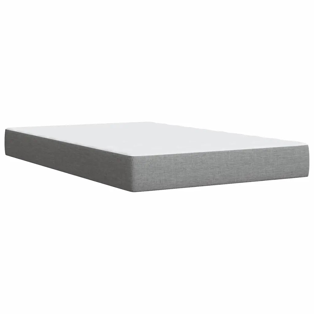Giroletto a Molle con Materasso Grigio Chiaro 120x200cm Tessuto 3285560