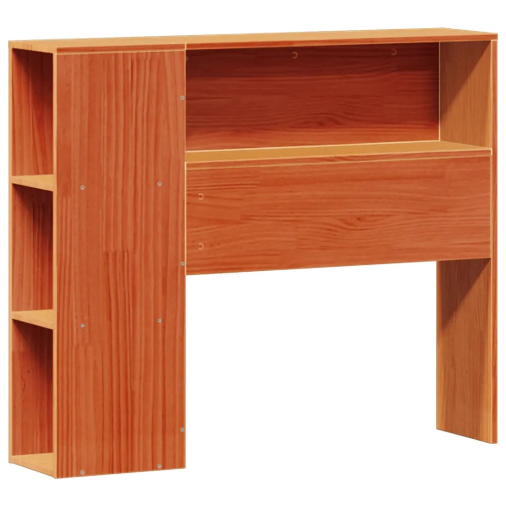 Letto Libreria senza Materasso Marrone Cera 100x200 cm in Pino 3322965