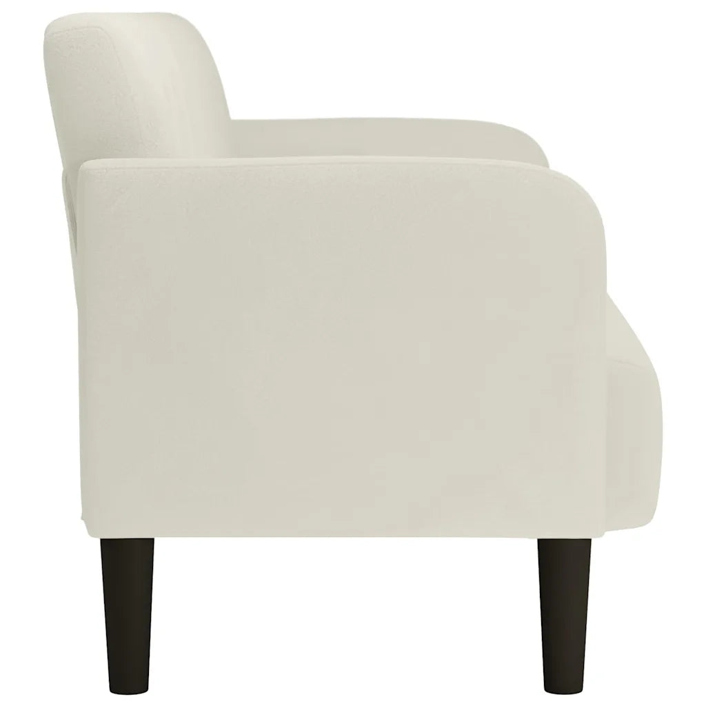 Divano Divanetto Crema 109 cm in Velluto 4100594