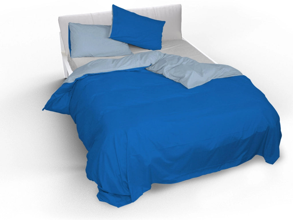 Copripiumino con Sacco e Federe Doubleface Royal/Azzurro Singolo