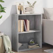 Libreria 2 Ripiani Grigio Cemento 60x30x76,5 Legno Multistrato 800967