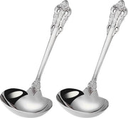 Spatola da salsa in acciaio inossidabile 18/10, 28 g, set da 2 pezzi, spazzolino per cucchiaio da servizio da tavola e per cucina, resistente alla riflessione e alla lavastoviglie.