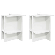 2 pz Tavolino da salotto | Tavolino da caff¨¨ | Tavolino da Soggiorno Bianco 40 x 30 x 49 cm