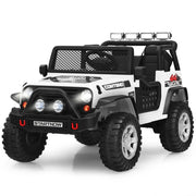 Auto elettrica camion con telecomando 3 velocit¨¤ luci musica interfaccia usb mp3 e radio, Auto elettrica per bambini 12v Bianco-Macchinine giocattoli