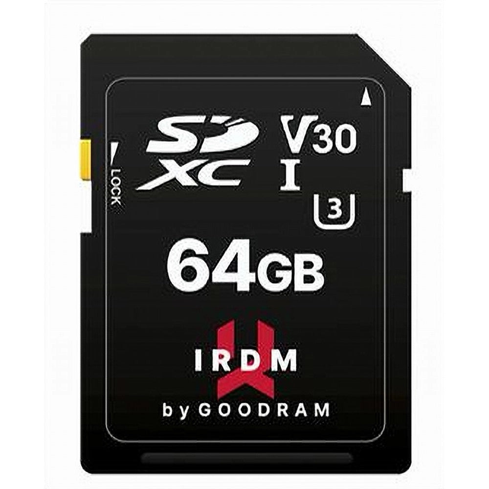 Trade Shop - Scheda Di Memoria Sd Card 64 Gb Per Videocamere Classe Uhs-i 3 V30 Ir-s3a0-64gb -