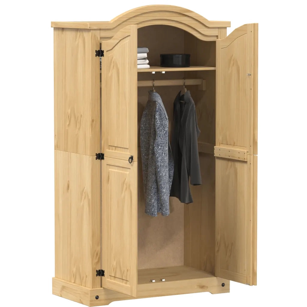 Armadio Corona 102x52x186 cm in Legno Massello di Pino 4012154