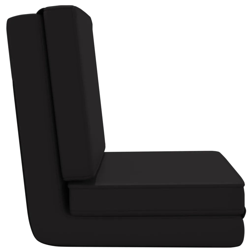 Sedia a Sdraio da Terra Pieghevole Nera in Similpelle cod mxl 60998