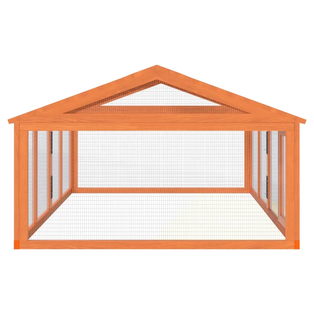 Box per Animali Marrone 200x112,5x74 cm Legno Massello di Pino CFW5053087