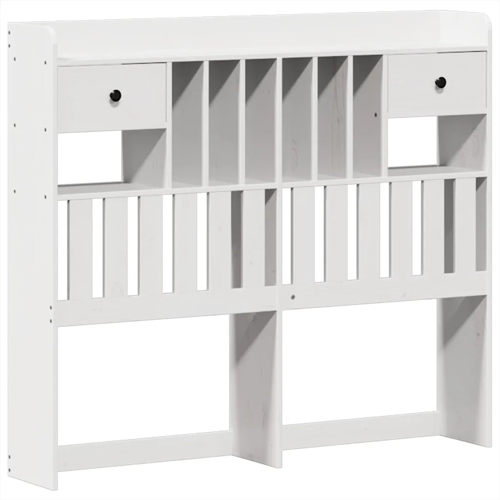 Letto Libreria senza Materasso Bianco 135x190 cm Legno di Pino 3323153