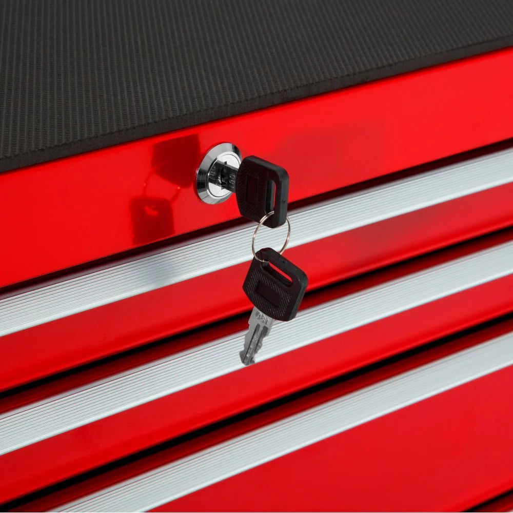 Carrello da officina rosso a 7 cassetti 3408115
