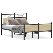 Letto matrimoniale | Letto per adulti | Giroletto senza Materasso Rovere Sonoma 120x190cm in Truciolato