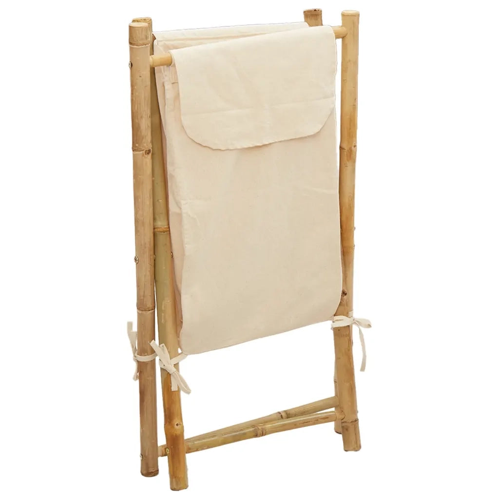 Cesto per Biancheria Bianco Crema 41,5x36x63,5 cm in BambÃ¹