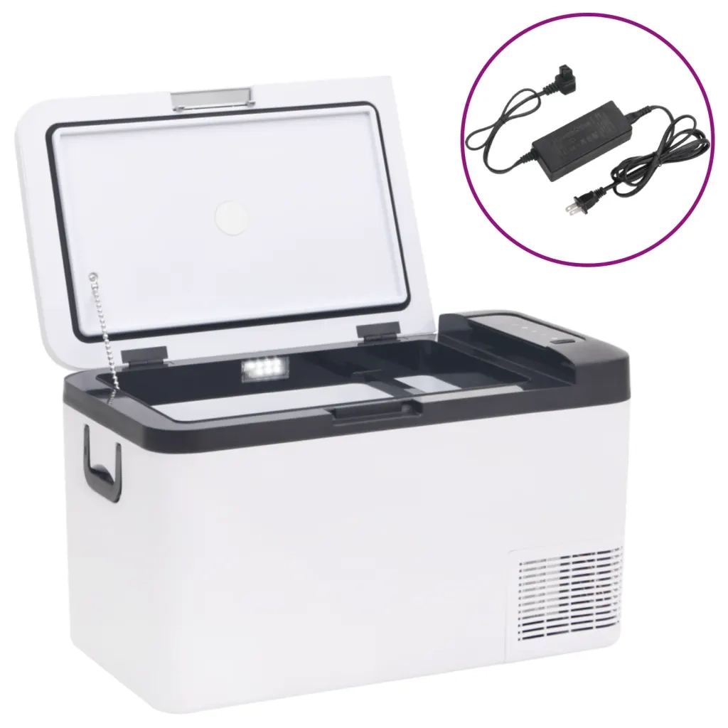 Borsa Frigo con Manico e Adattatore Nera e Bianca 25 L PP e PEcod mxl 102579