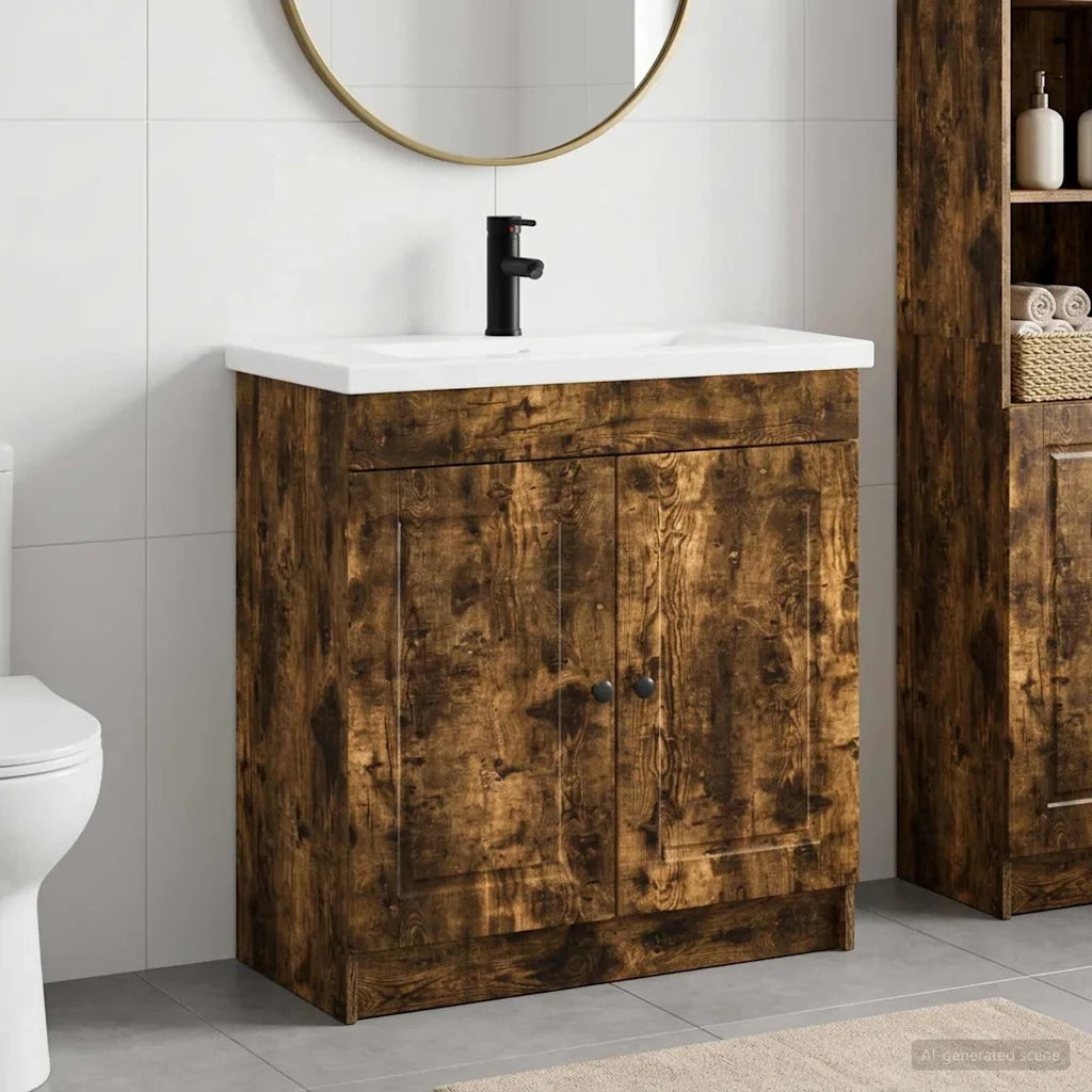 Set di mobili per il bagno Rovere Fumo 56 x 37,5 x 81 cm 3404129